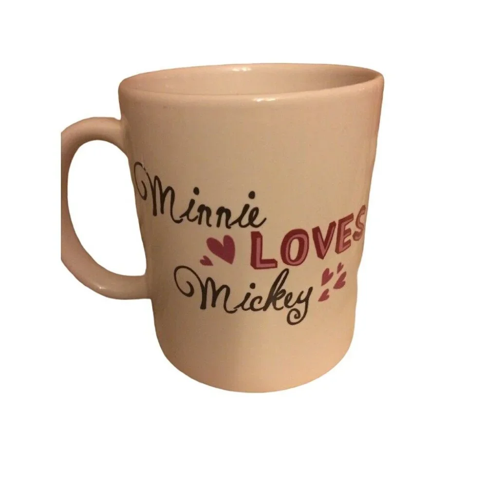 Disney Parks Mickey & Minnie Mouse Love Ceramic Mug Valentine